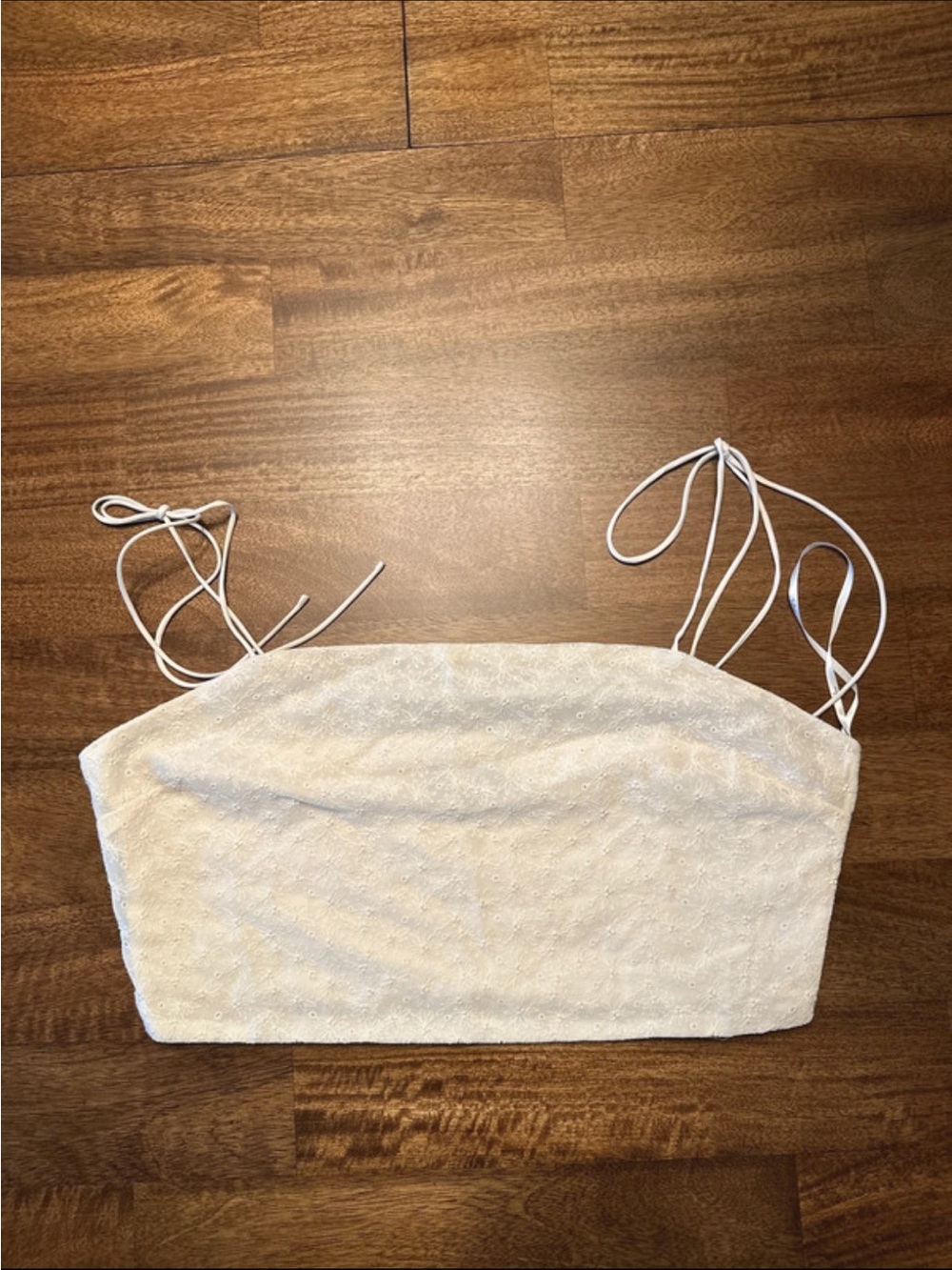 Lulu's White Tie-Strap Crop Top